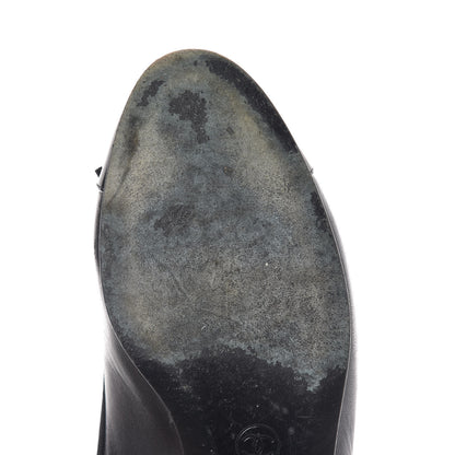 Chanel Lambskin Patent CC Cap Toe Ballerina Flats 38.5 Black 11 of 20