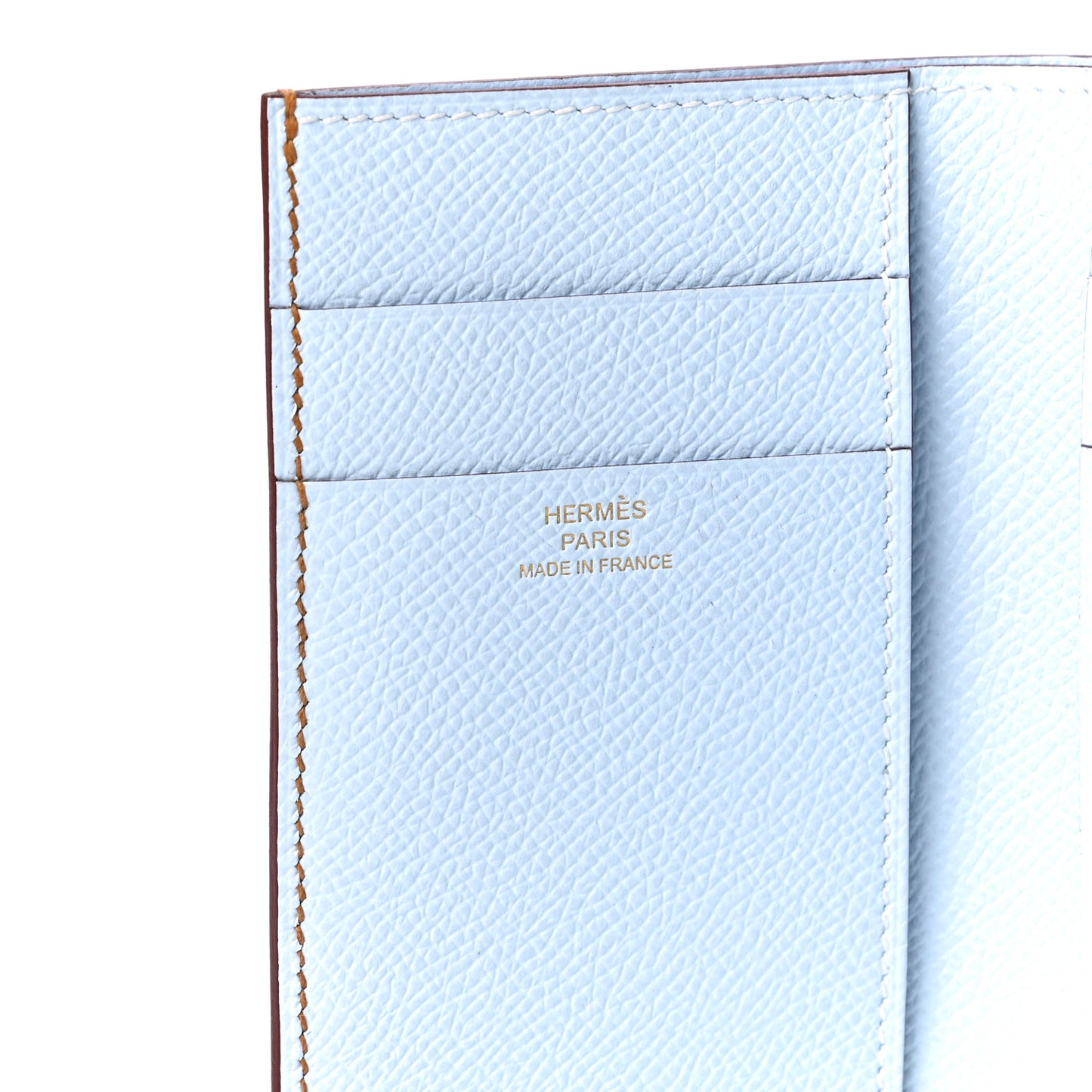 Epsom Verso Tri-Fold Bearn Compact Wallet Sesame Bleu Brume