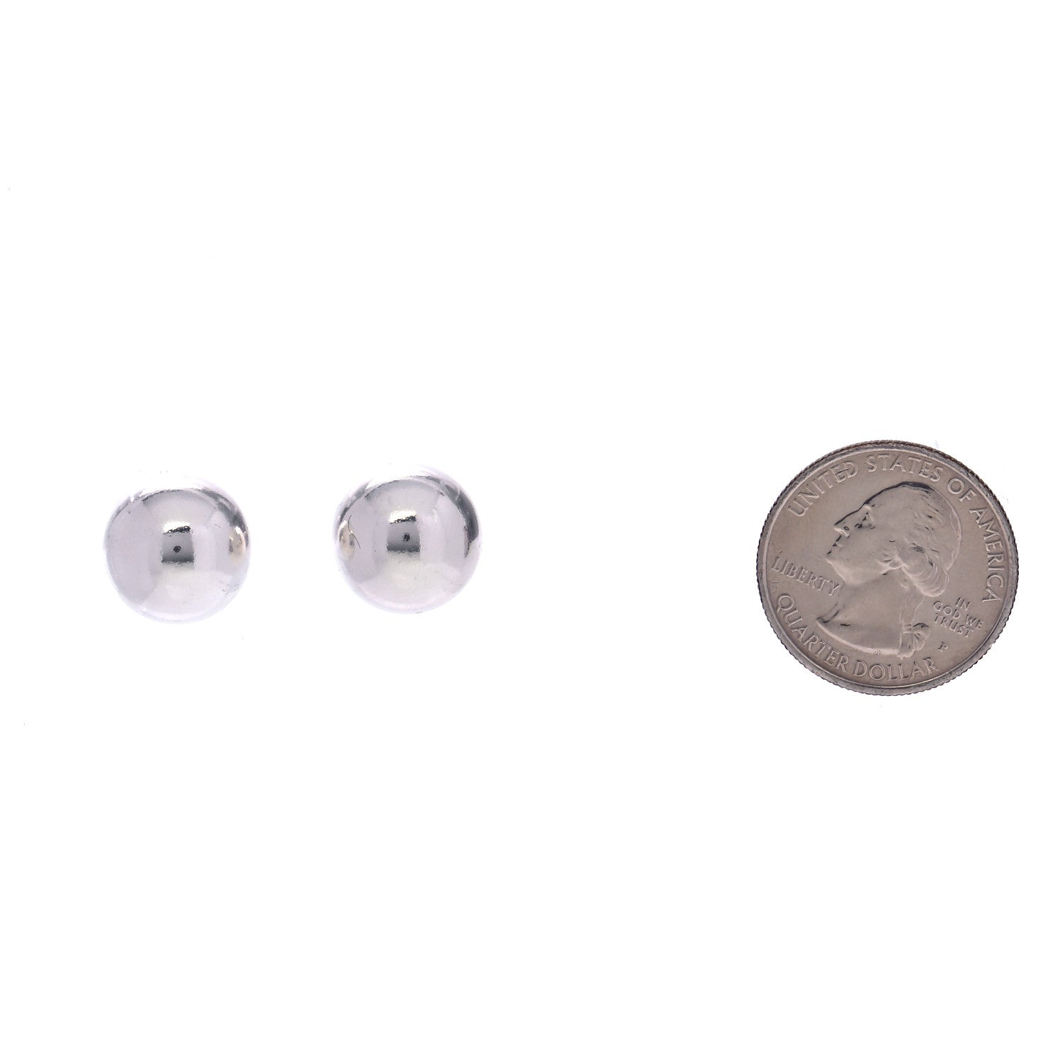 Tiffany Sterling Silver 14mm HardWear Ball Earrings 2 of 4