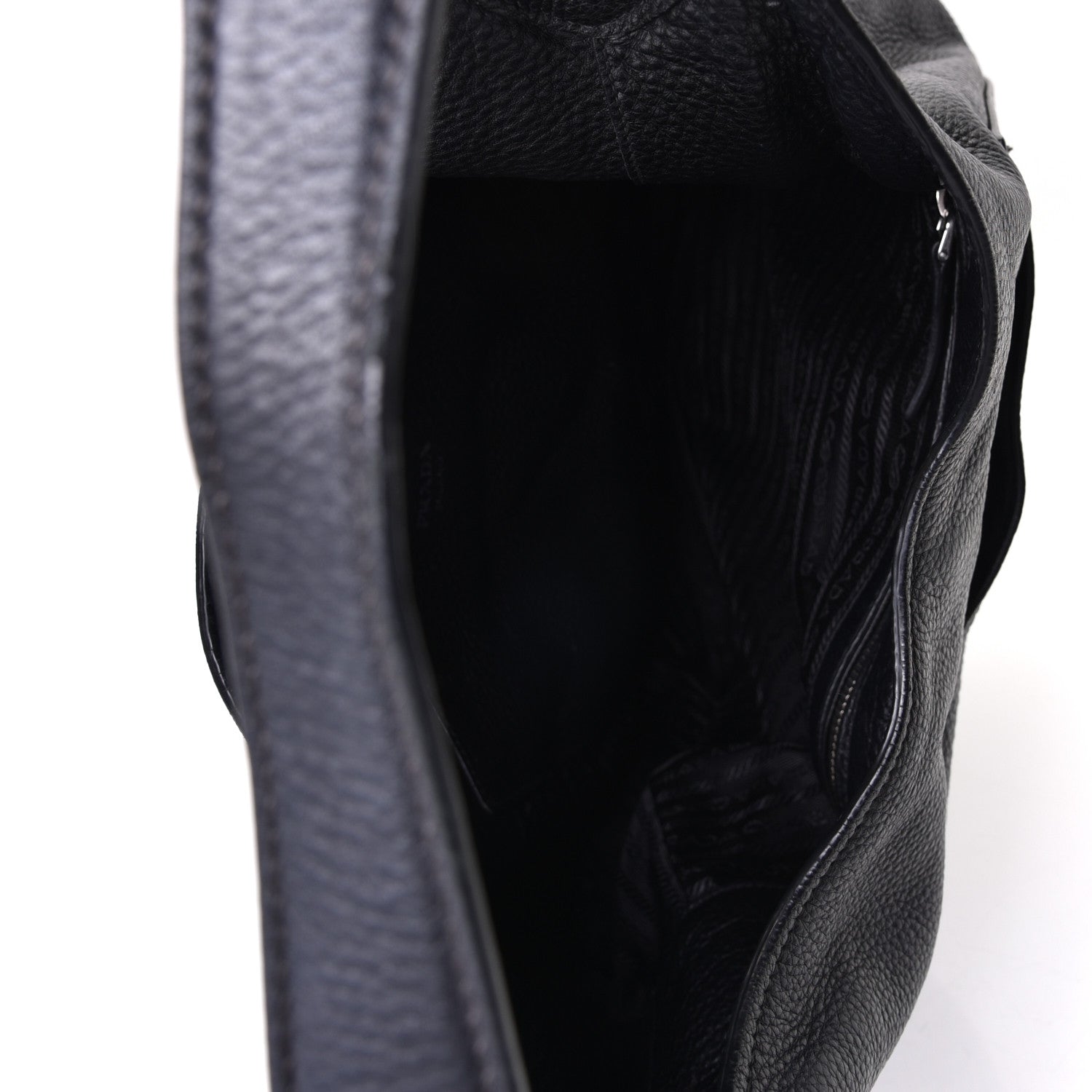 Prada Vitello Daino Medium Pocket Hobo Bag Black 5 of 6