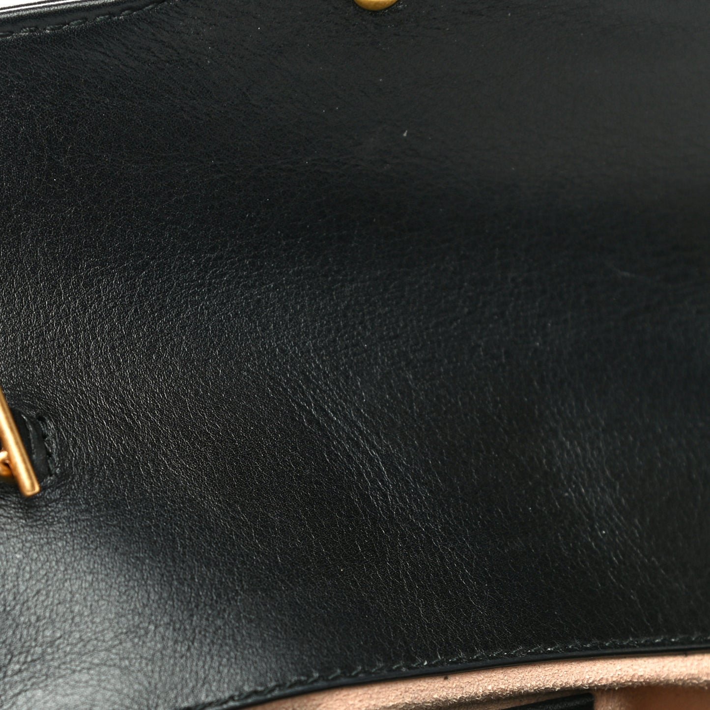 Calfskin Matelasse Super Mini GG Marmont Shoulder Bag Black