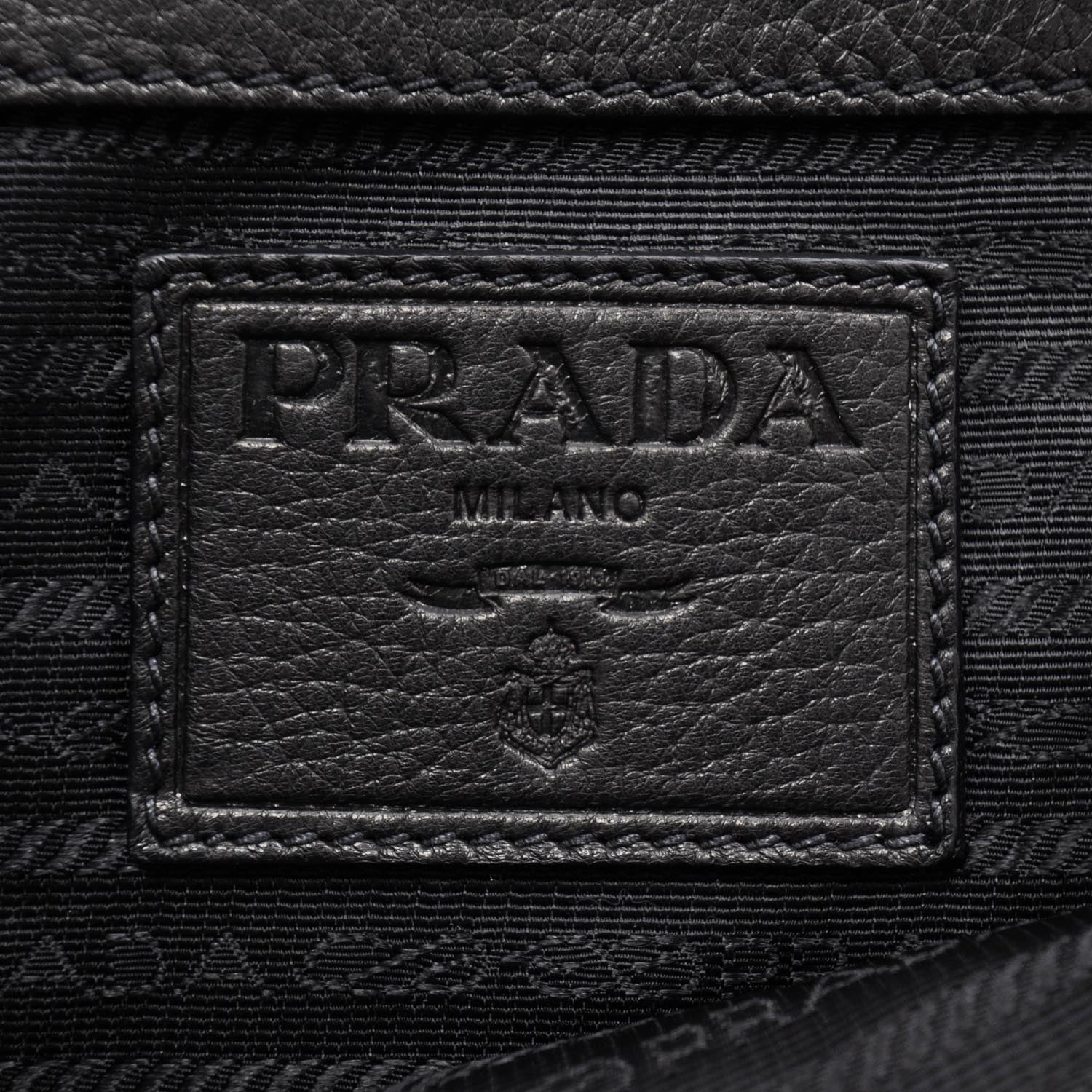 Prada Cervo Deerskin Messenger Bag Nero Black 7 of 9