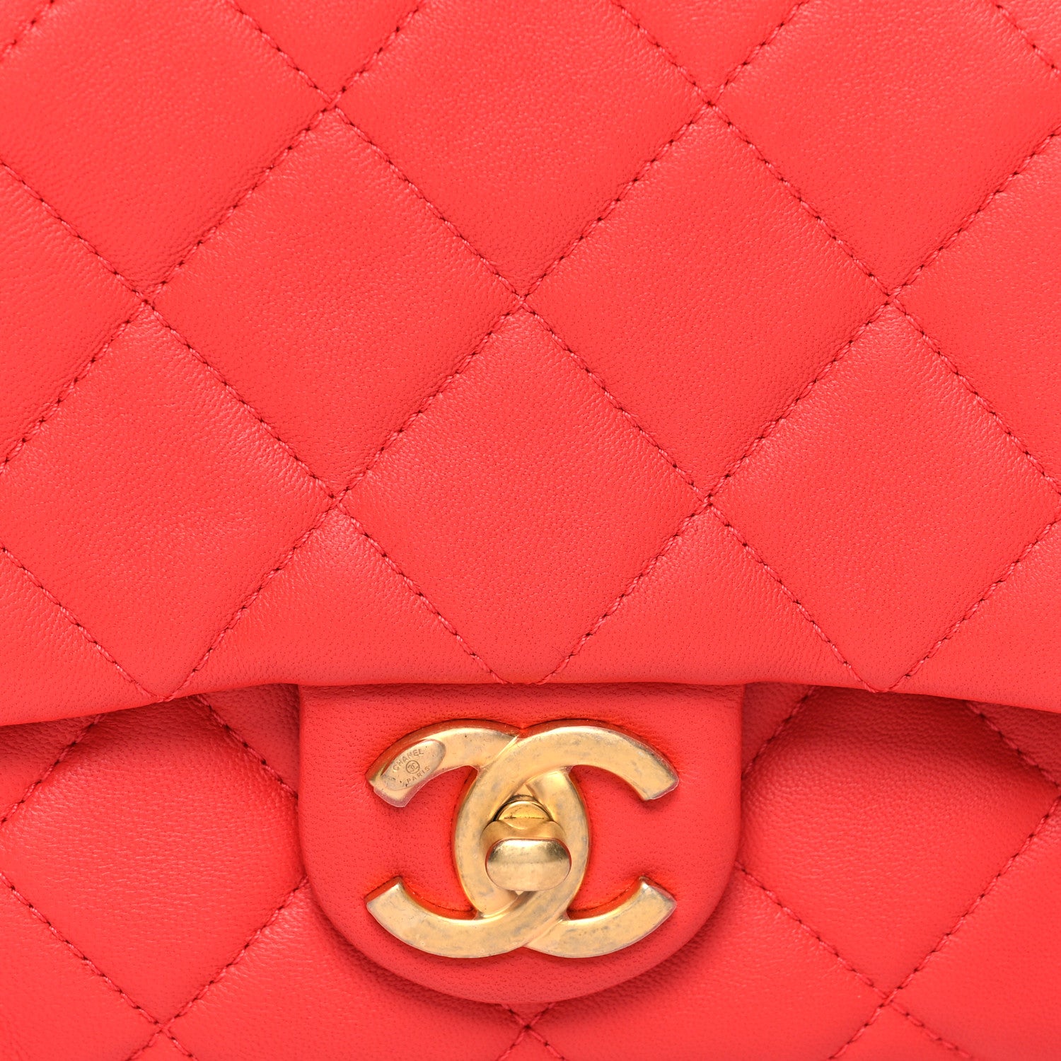 Chanel Lambskin Quilted Side-Packs Red 11 of 16