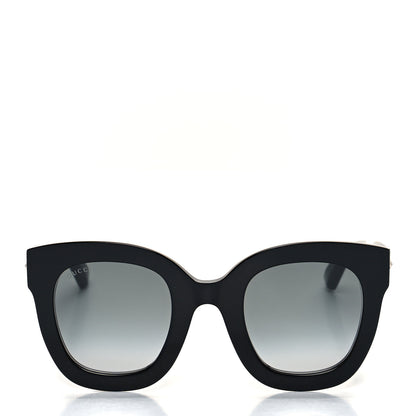 Gucci Acetate Crystal Star Round Frame Sunglasses GG0208S Black 2 of 7