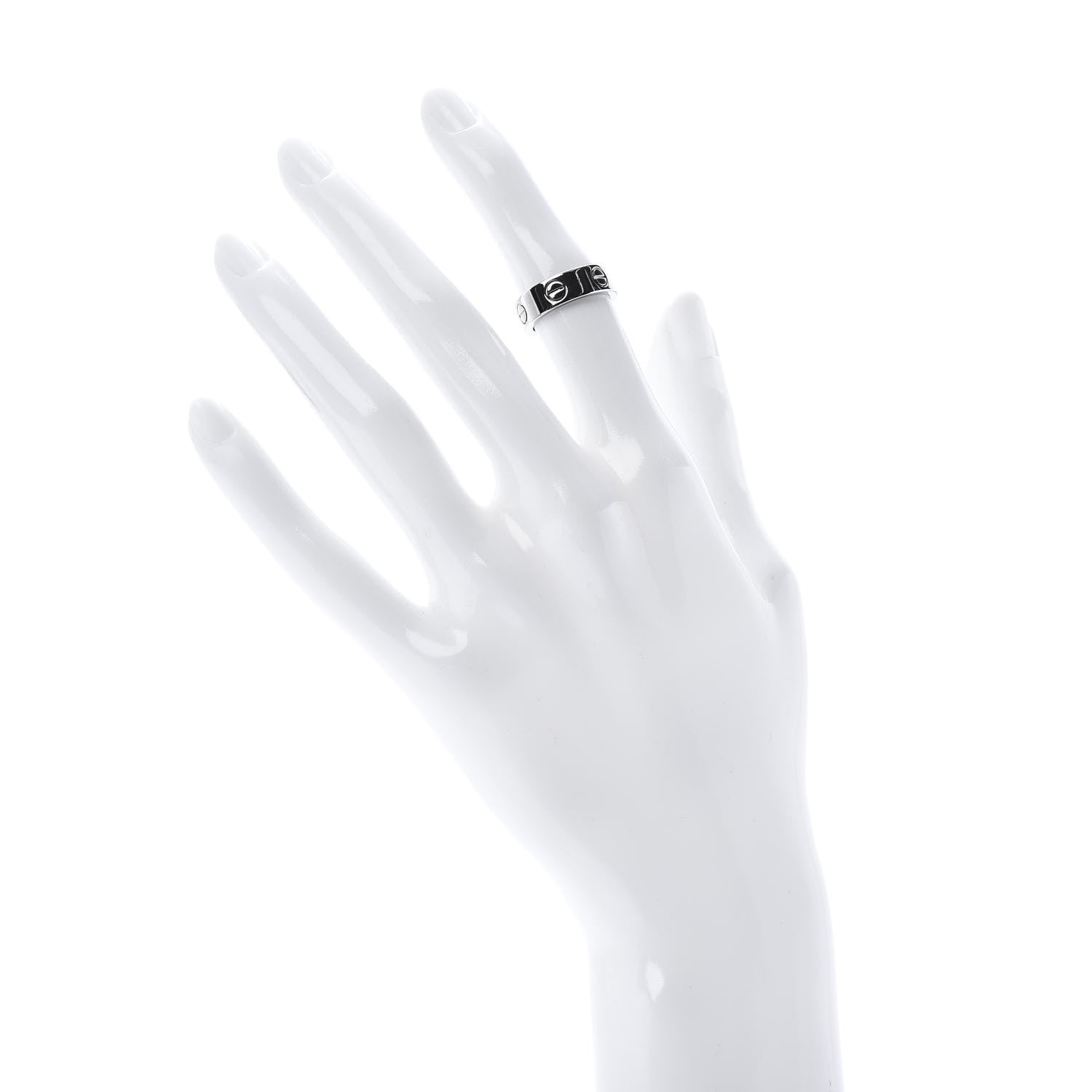 Cartier 18K White Gold 5.5mm LOVE Ring 47 4 2 of 5