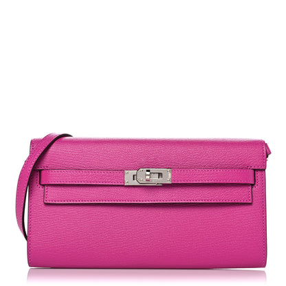 Hermes Chevre Mysore Kelly Wallet To Go Magnolia 1 of 9
