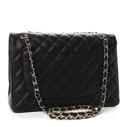 Chanel Caviar Quilted Maxi Double Flap Black 3 of 10