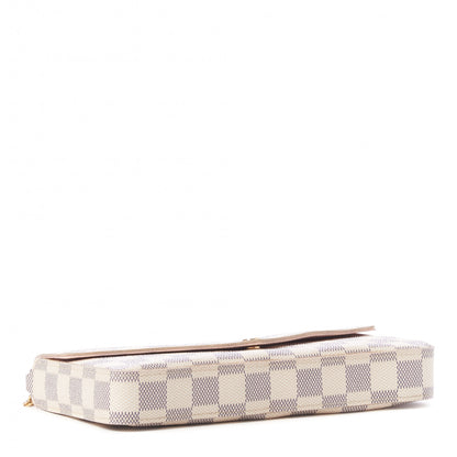 Louis Vuitton Damier Azur Pochette Felicie Chain Wallet Rose Ballerine 5 of 9