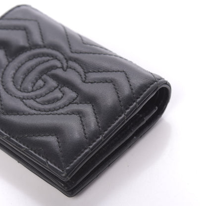Gucci Calfskin Matelasse GG Marmont Card Case Wallet Black 8 of 11