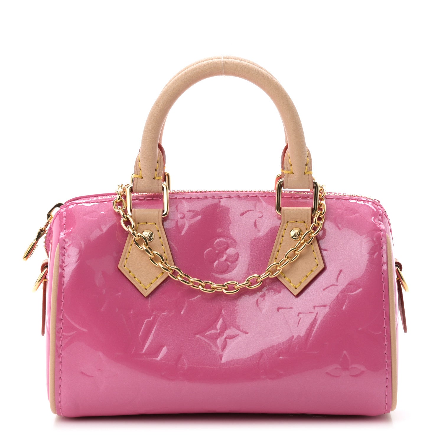 Louis Vuitton Vernis Monogram Nano Speedy Neon Pink 1 of 9