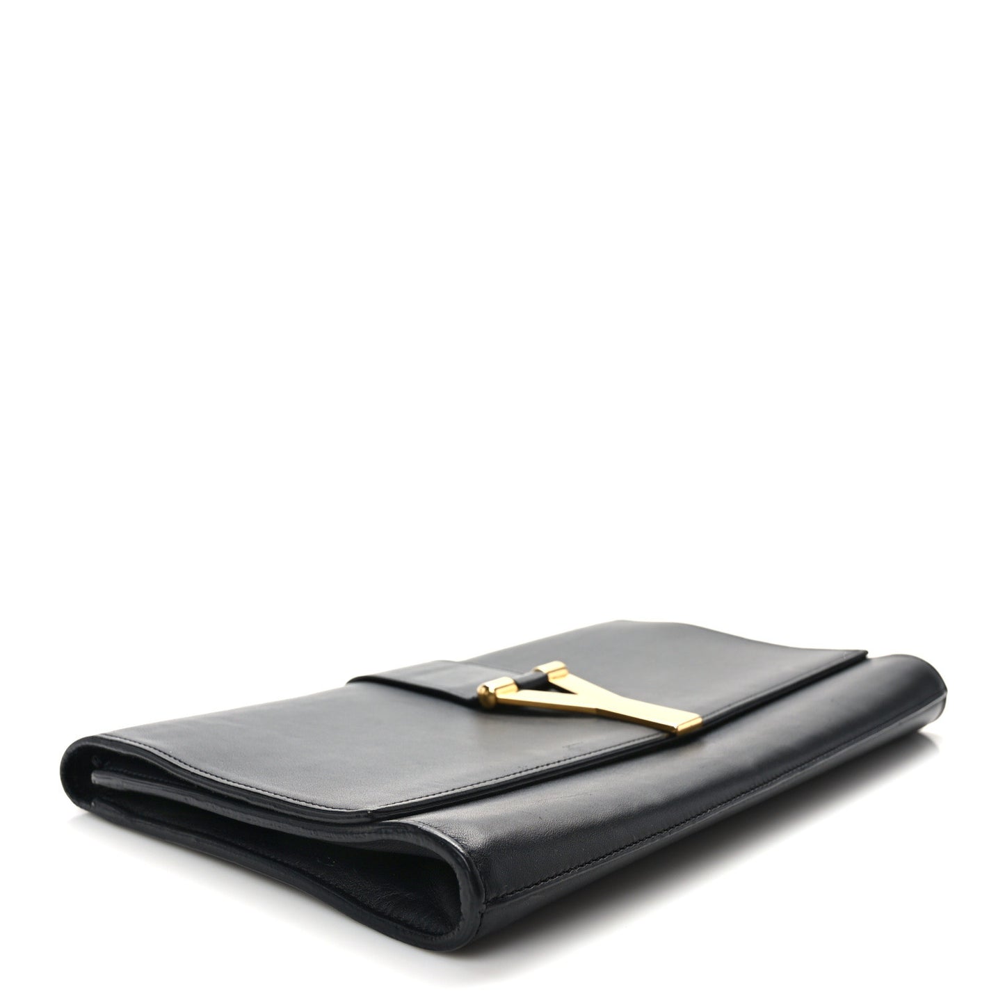 Calfskin Classic Y Ligne Clutch Black