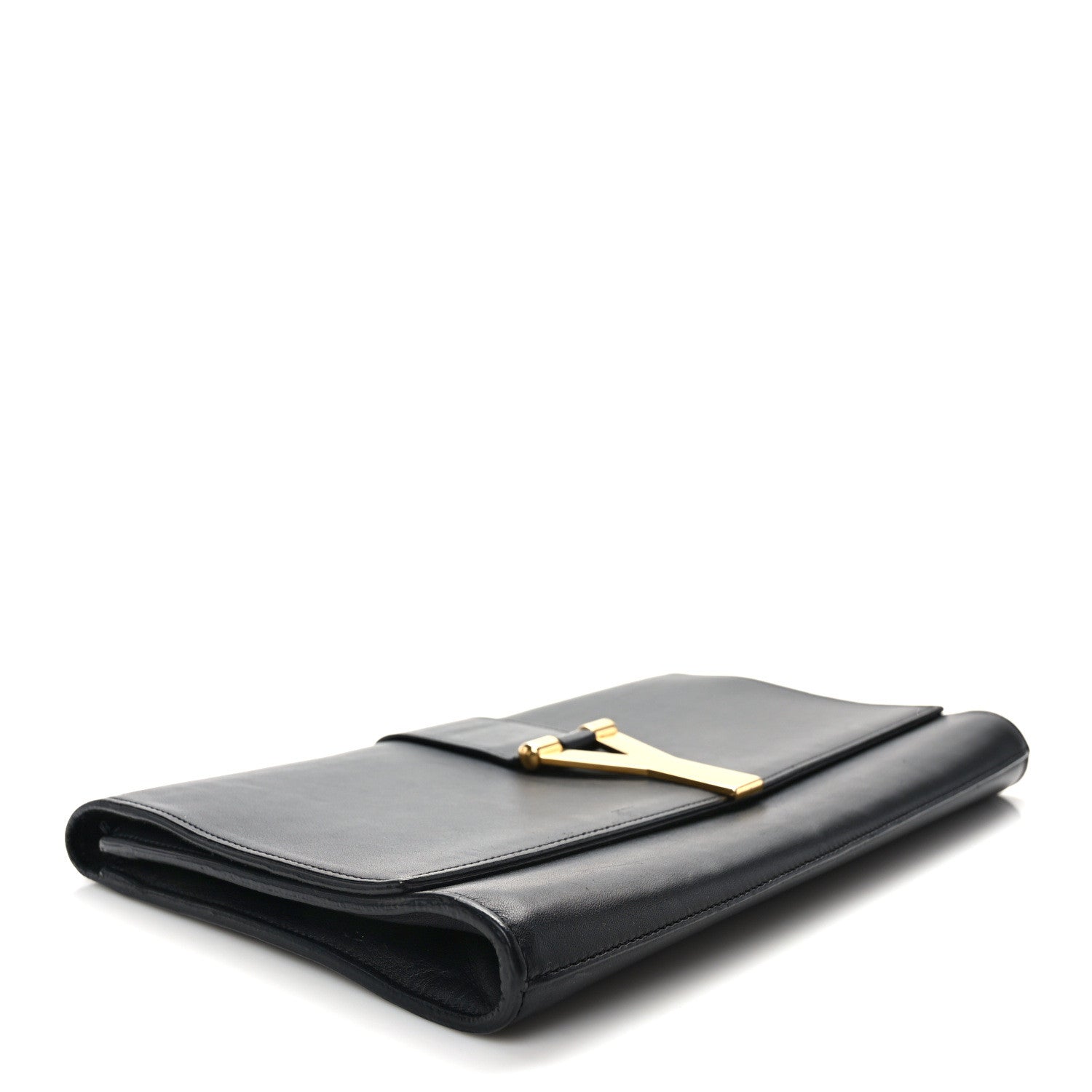 Saint Laurent Calfskin Classic Y Ligne Clutch Black 4 of 12
