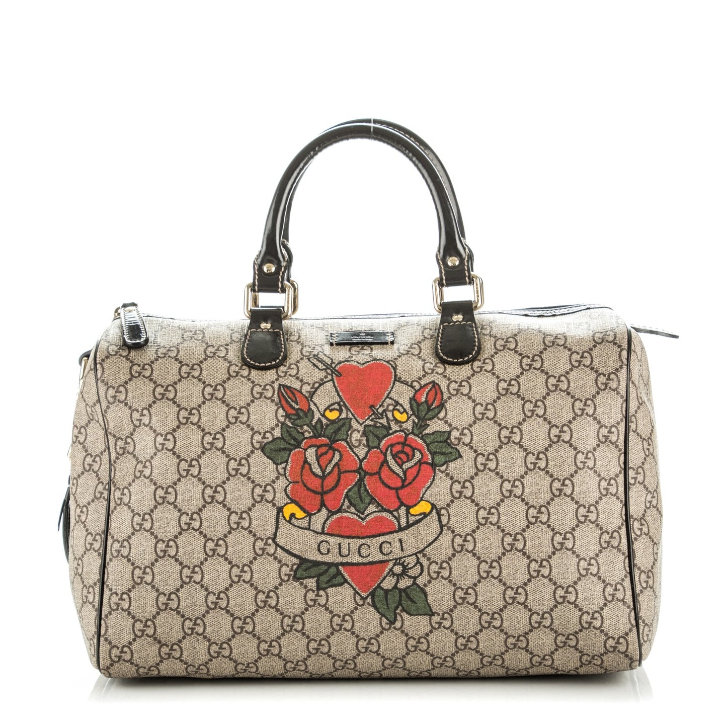 GG Plus Monogram Tattoo Heart Medium Joy Boston Dark Brown