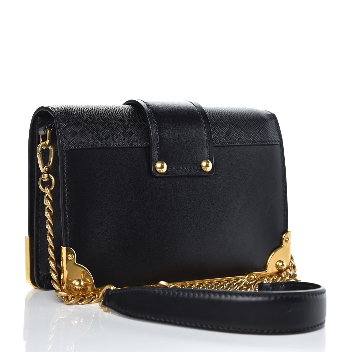 Prada City Calf Saffiano Cahier Bag Black 3 of 8