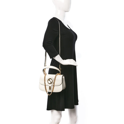 Gucci Roxy Calfskin Small Blondie Top Handle Shoulder Bag Mystic White 2 of 9
