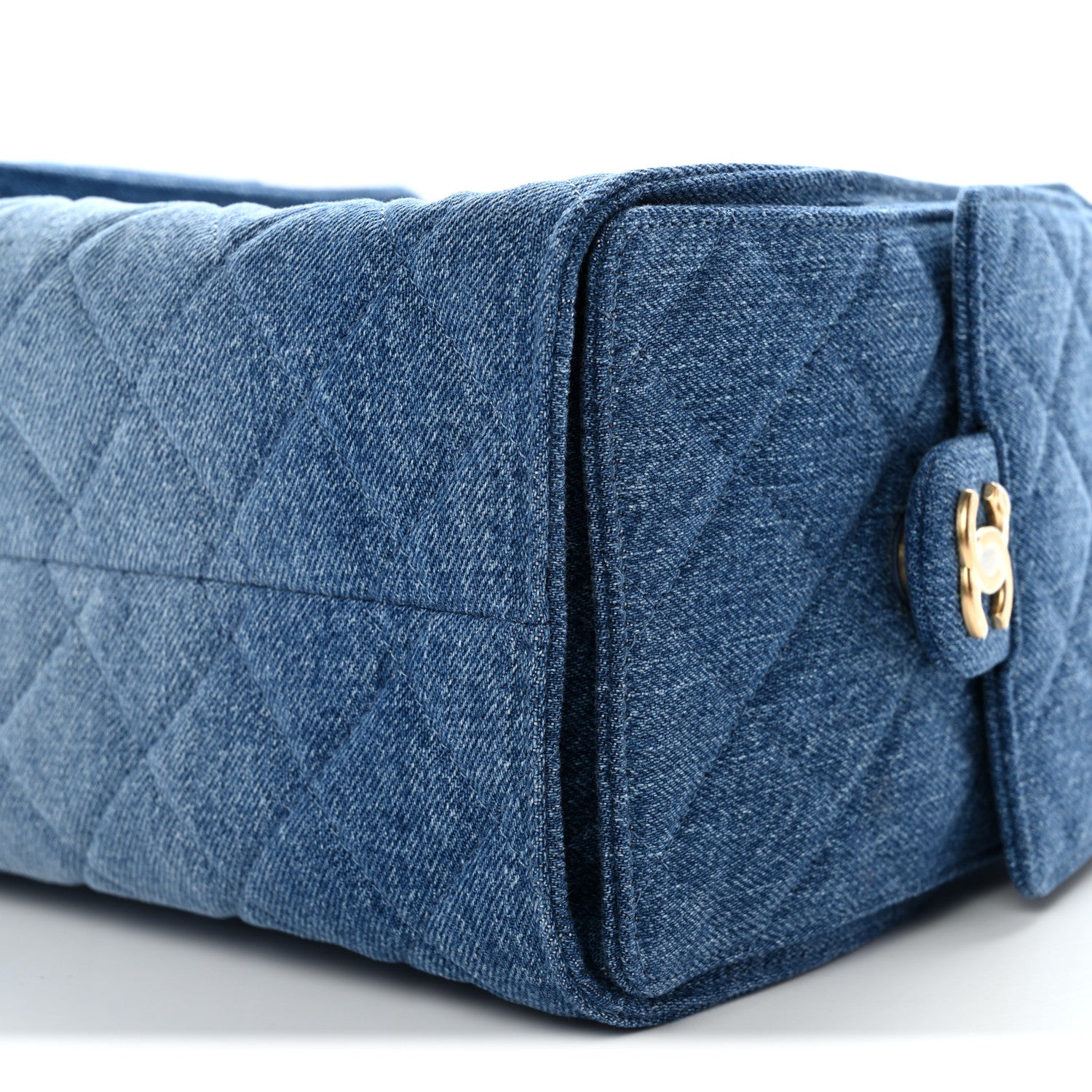 Chanel Washed Denim Quilted Small Chanel 25 Handbag Blue 10 of 11
