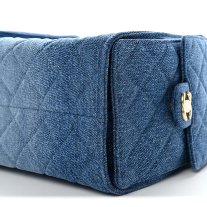Chanel Washed Denim Quilted Small Chanel 25 Handbag Blue 10 of 11