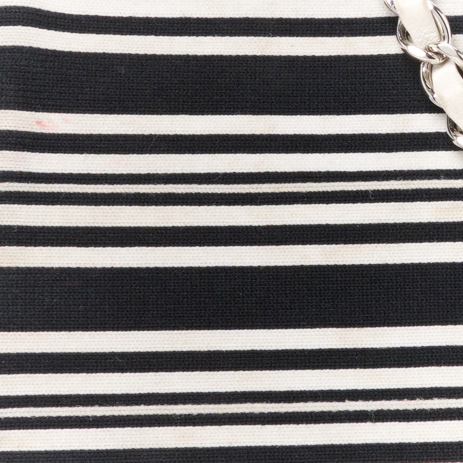 Chanel Mixed Fibers Lambskin Venise Biarritz Flap Bag Black White 10 of 12