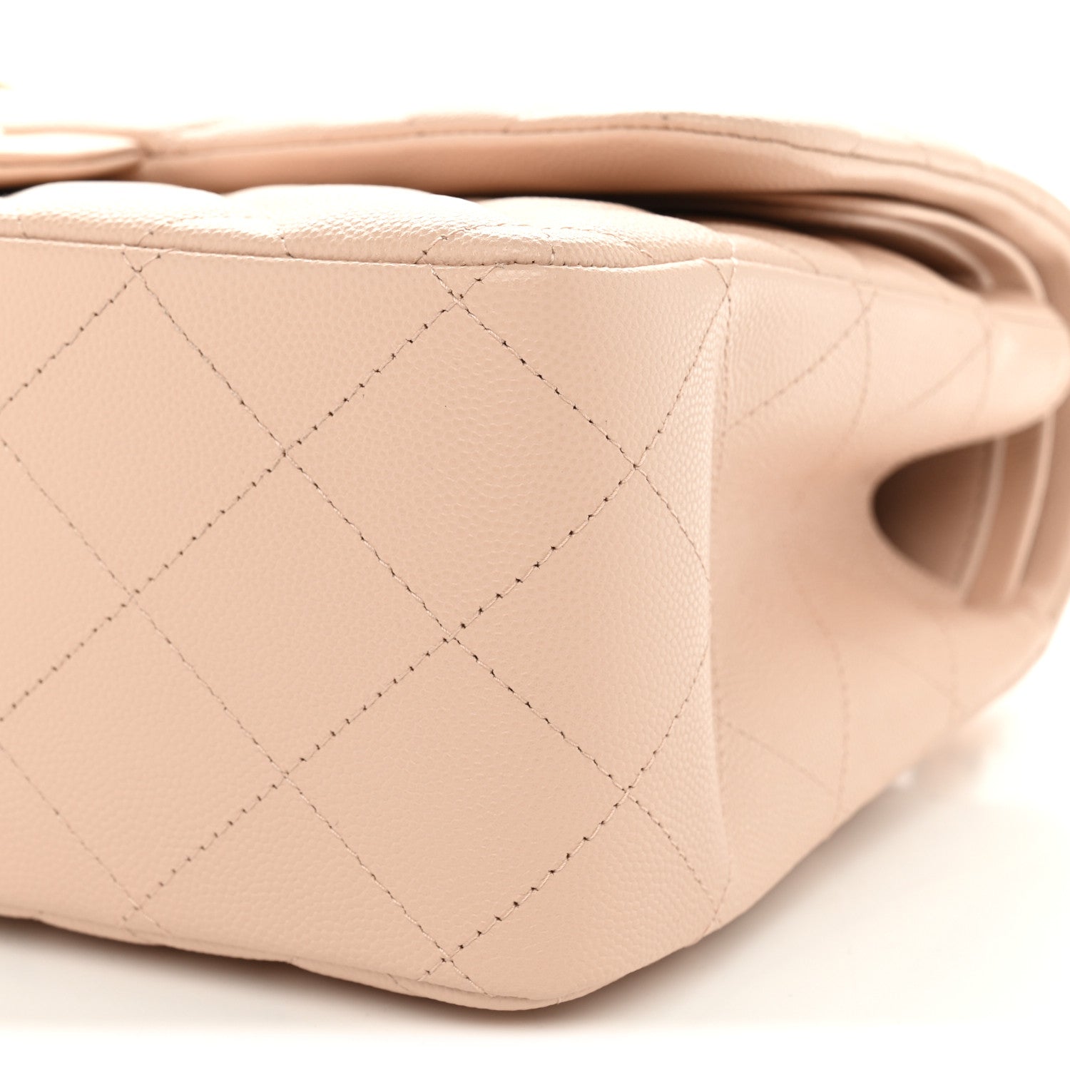 Chanel Caviar Quilted Jumbo Double Flap Light Beige 10 of 13