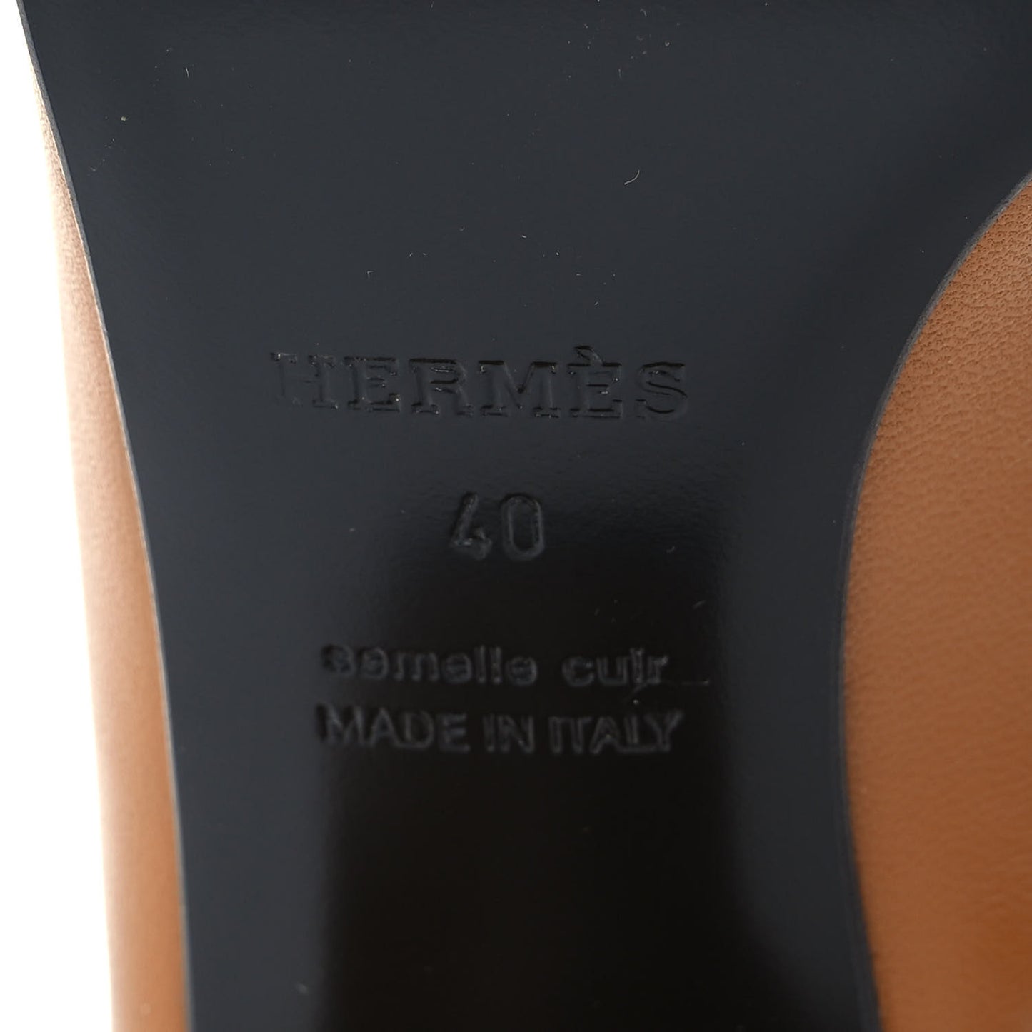 Calfskin Detail Mules 40 Beige Dore