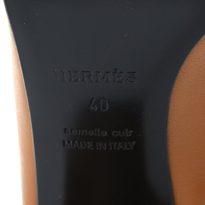 Hermes Calfskin Detail Mules 40 Beige Dore 6 of 9