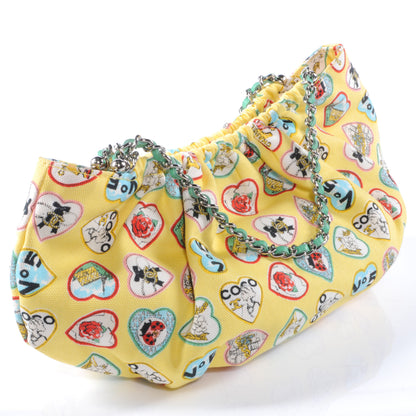 Chanel Canvas Coco Hearts Shoulder Bag Yellow 6 of 29
