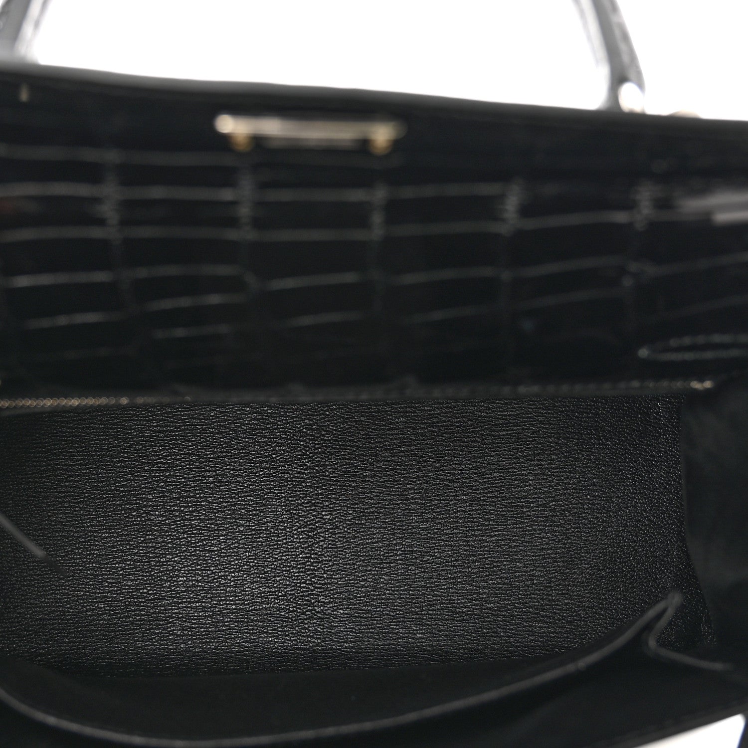 Hermes Shiny Alligator Kelly Sellier 25 Black 6 of 12