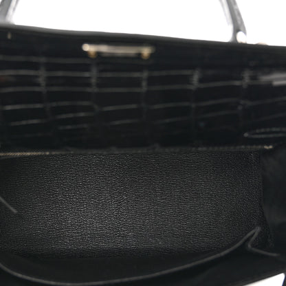 Hermes Shiny Alligator Kelly Sellier 25 Black 6 of 12
