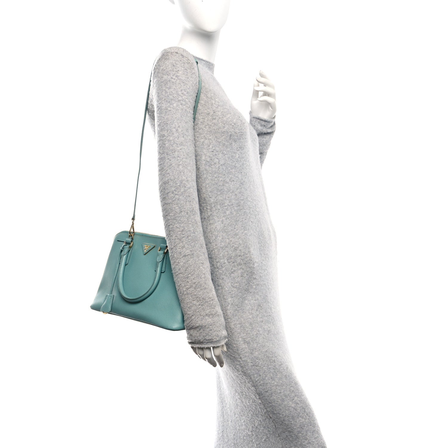 Prada Saffiano Lux Small Promenade Tote Anice 2 of 11