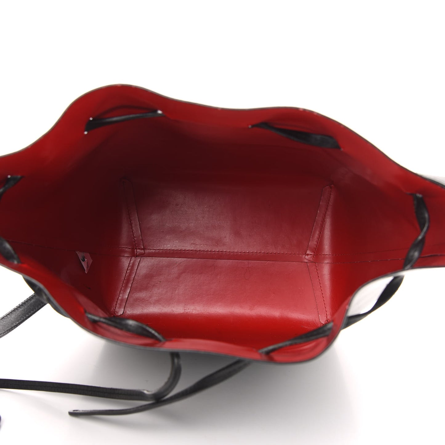 Vegetable Tanned Calfskin Bucket Bag Black Flamma