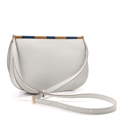 Hermes Taurillon Clemence Chevre Mysore Saut 25 Gris Perle 3 of 11