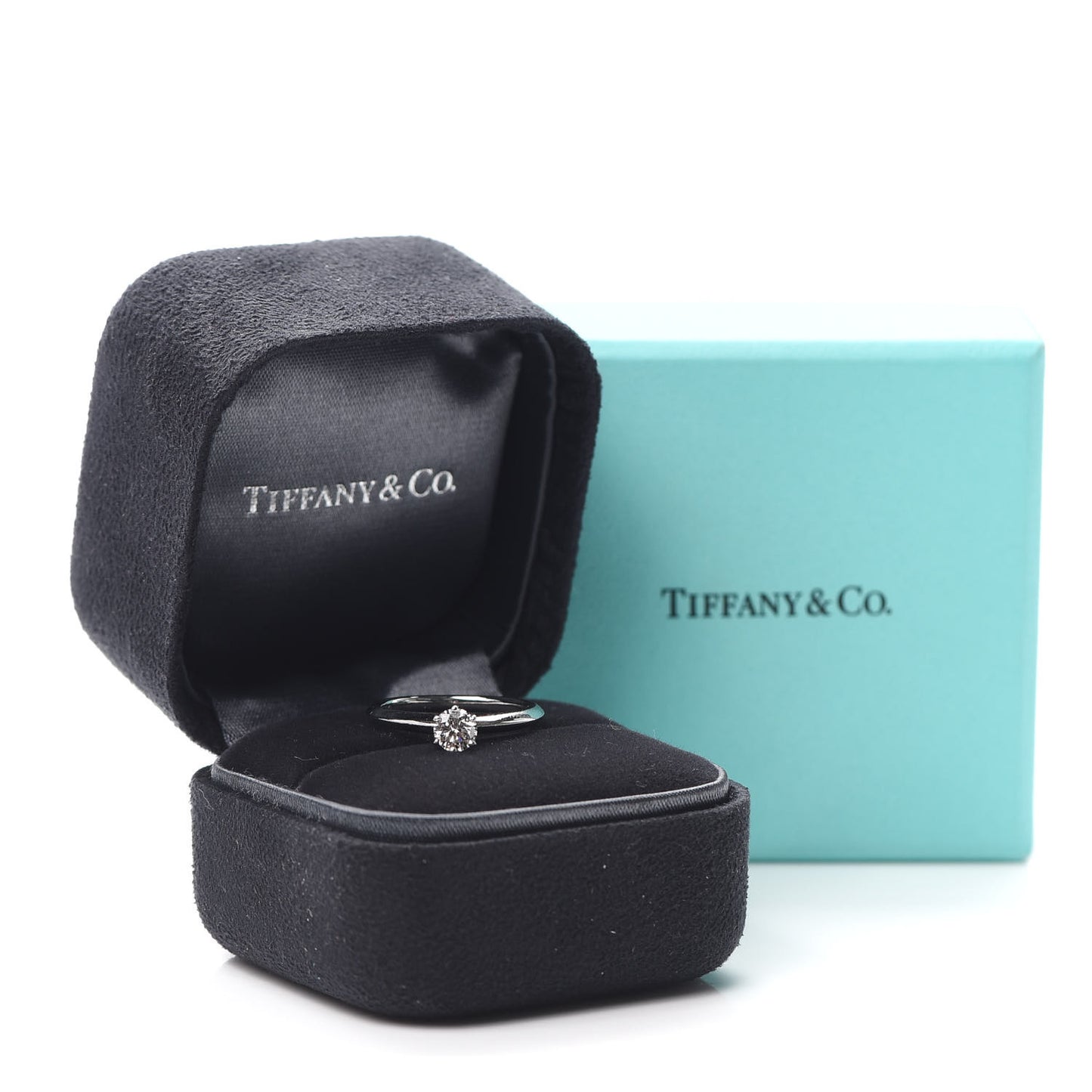 Platinum Diamond .34ct Solitaire Engagement Ring 49 4.75