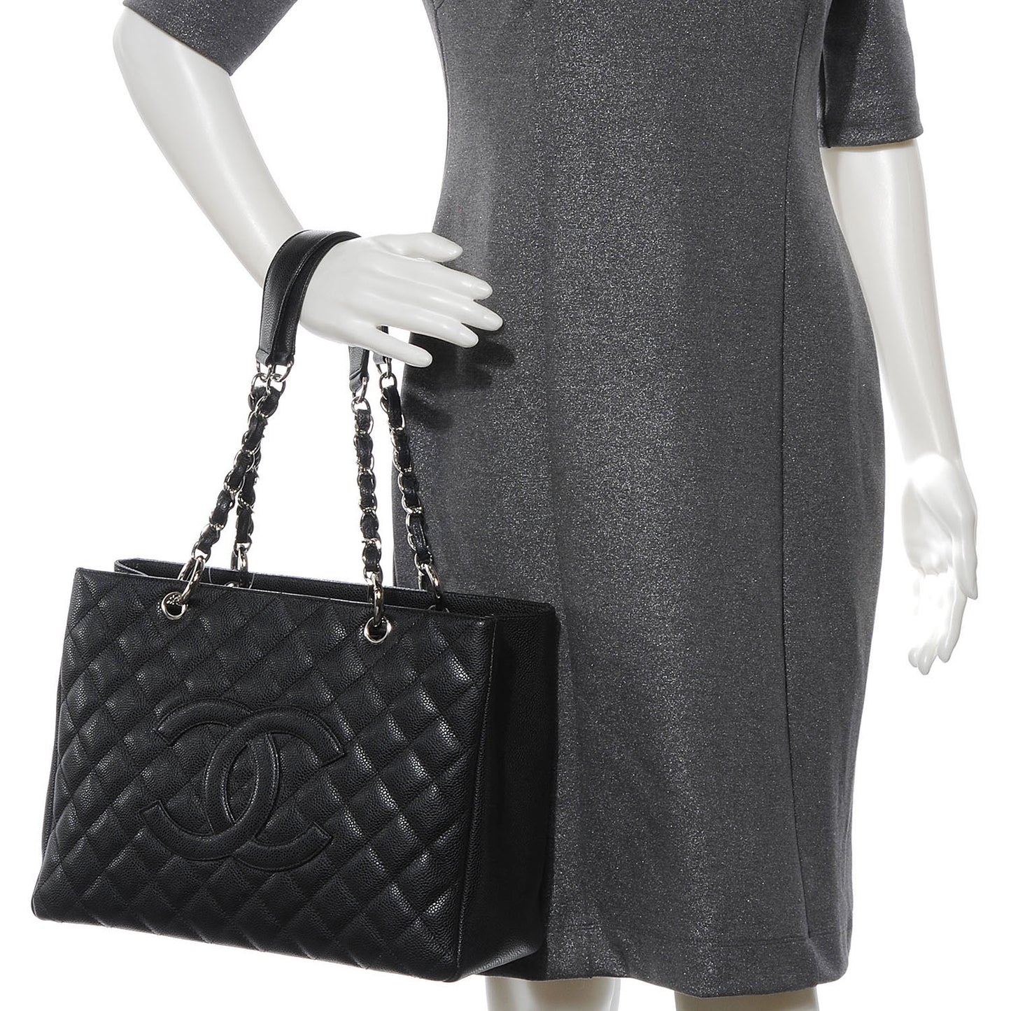 Caviar Grand Shopping Tote GST Black