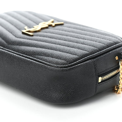 Saint Laurent Grain De Poudre Matelasse Monogram Mini Lou Camera Bag Black 8 of 8