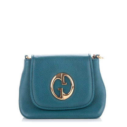 Gucci Dollar Calfskin Small 1973 Chain Shoulder Bag Deep Cobalt 1 of 6