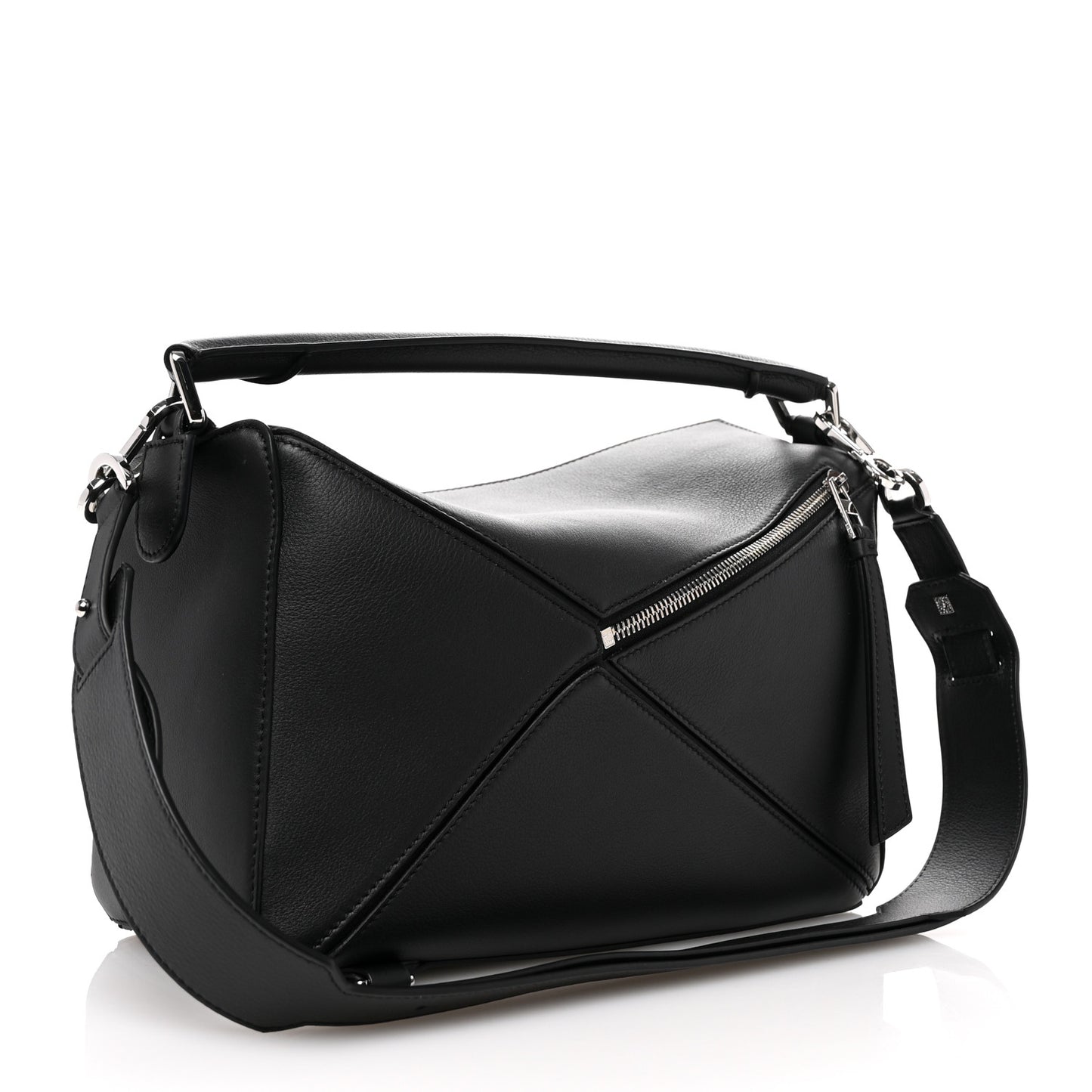 Calfskin Medium Puzzle Bag Black
