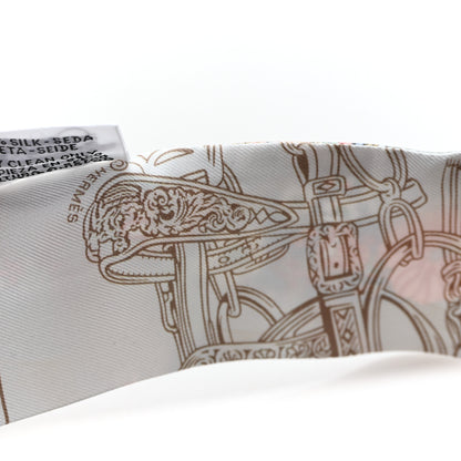 Hermes Silk Brides De Gala En Fleurs Twilly Vert Amande Rose 4 of 4