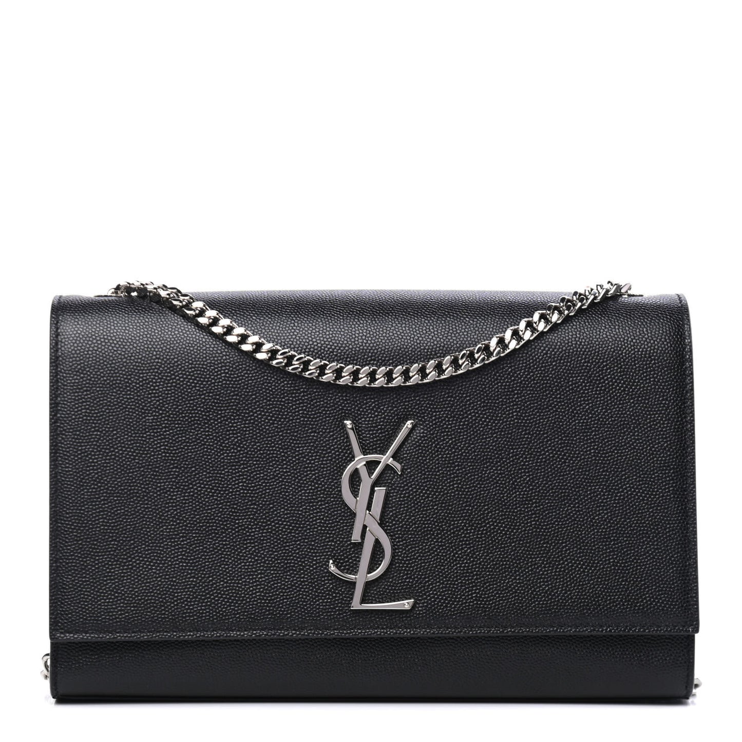 Grain De Poudre Medium Classic Monogram Kate Satchel Black