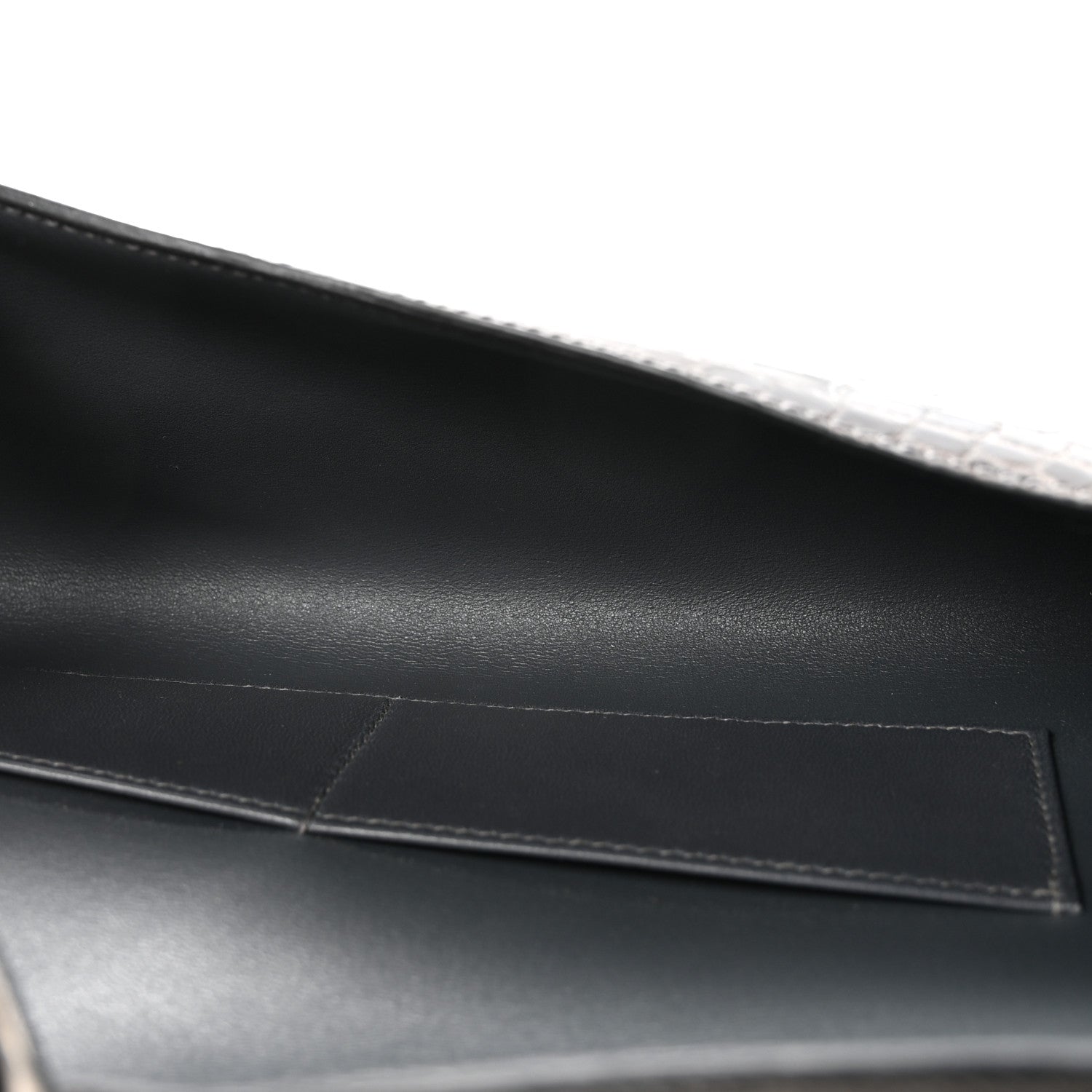 Hermes Shiny Niloticus Crocodile Egee Clutch Graphite 5 of 6