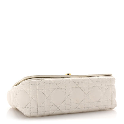 Christian Dior Calfskin Cannage Small Caro Bag Ivory 4 of 10