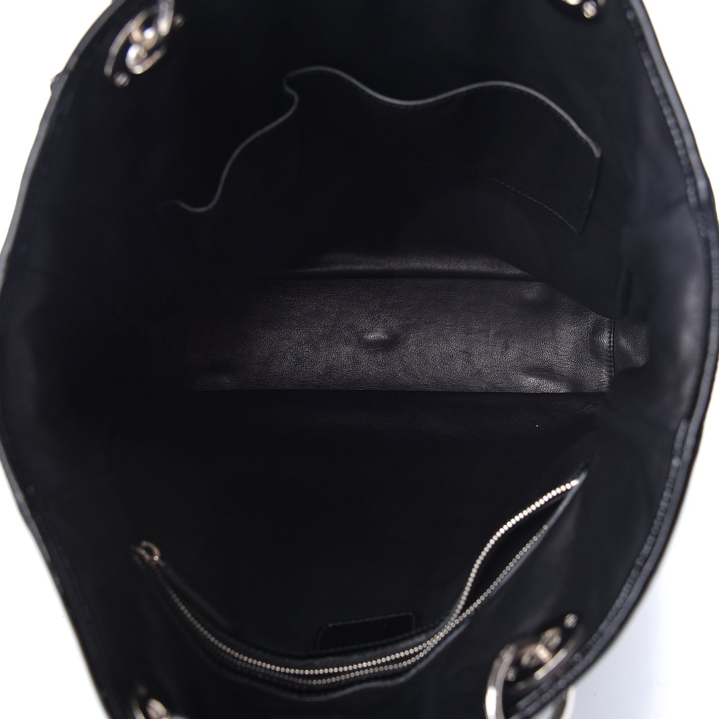 Patent Cannage Dior Soft Shopping Tote Black
