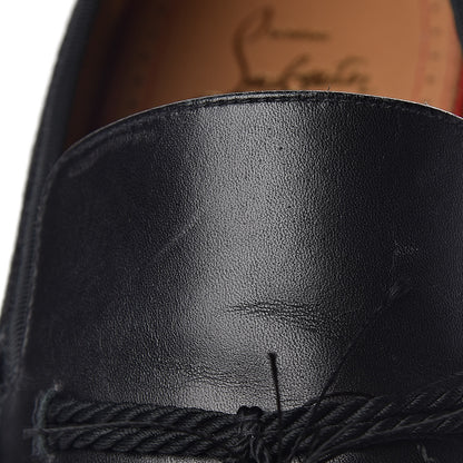 Christian Louboutin Lurex Jacquard Mens Tassel Flat Loafers 40 Black 8 of 10