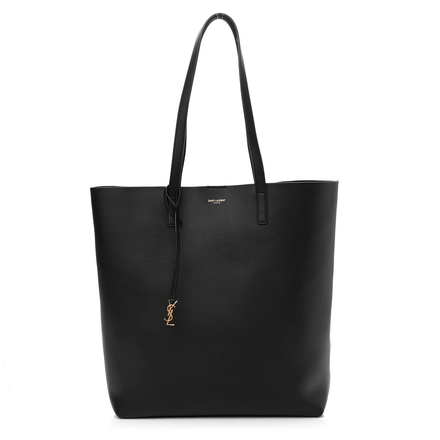 Calfskin North-South Shopping Tote Black