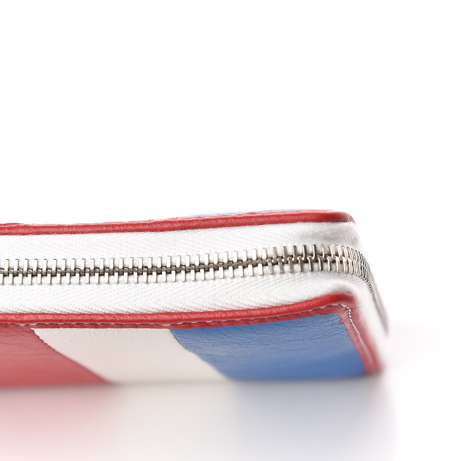 Balenciaga Agneau Arena Multicolore Bazar Continental Zip Around Wallet Bleu White Rouge 8 of 10