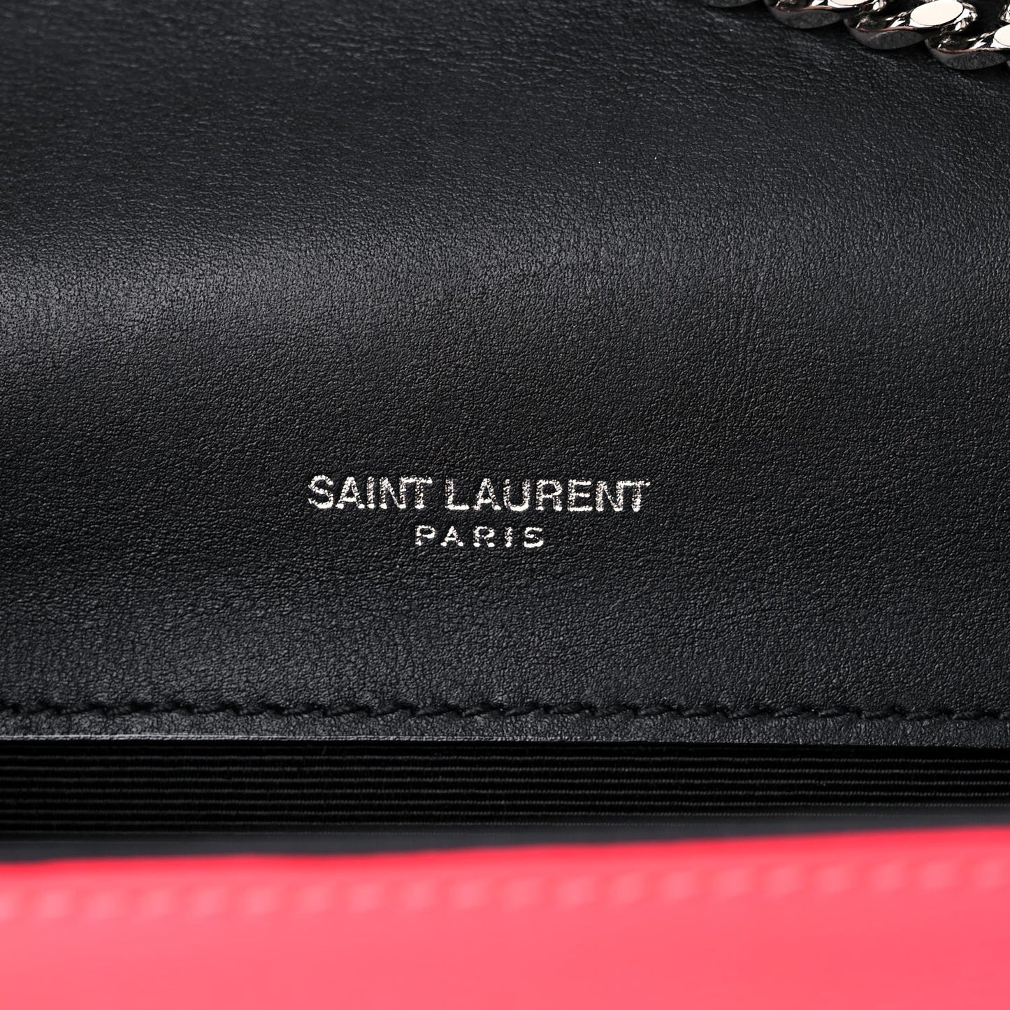 Patent Grain de Poudre Small Monogram Kate Satchel Neon Pink