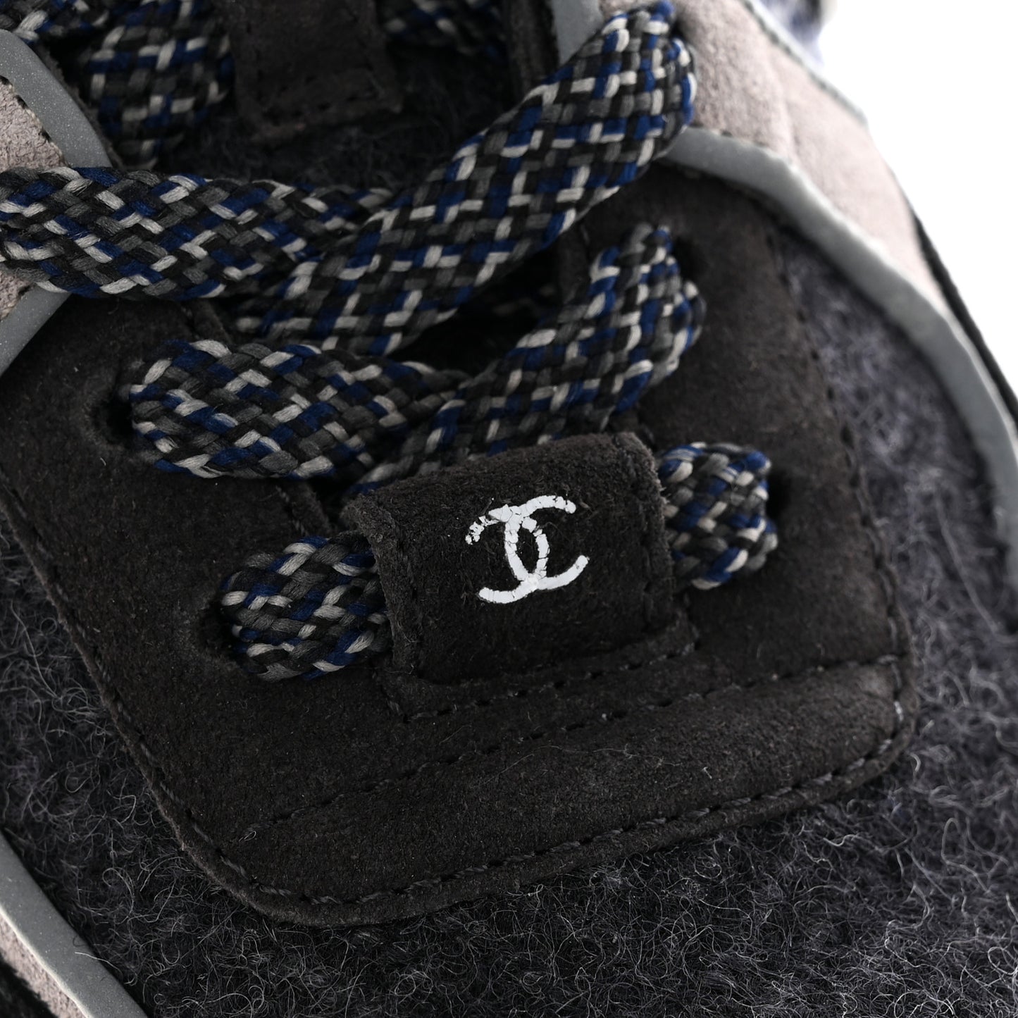Tweed Suede Womens CC Sneakers 36 Black Grey