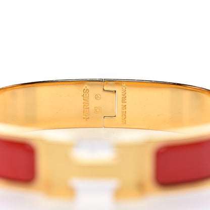 Hermes Enamel Narrow Clic Clac H Bracelet PM Red 3 of 5