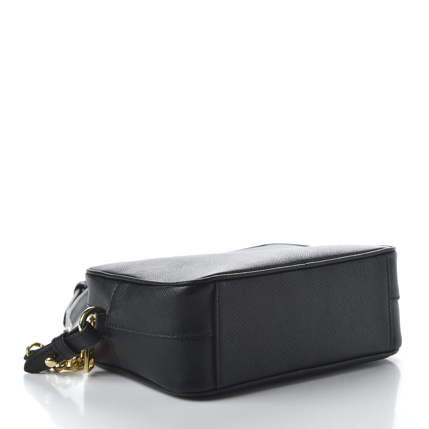 Saffiano Lux Small Camera Crossbody Bag Black