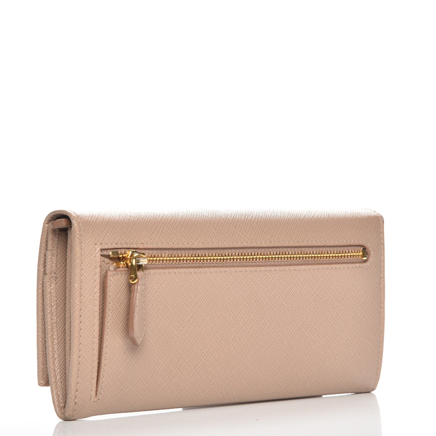 Prada Saffiano Continental Flap Wallet Cammeo 3 of 11