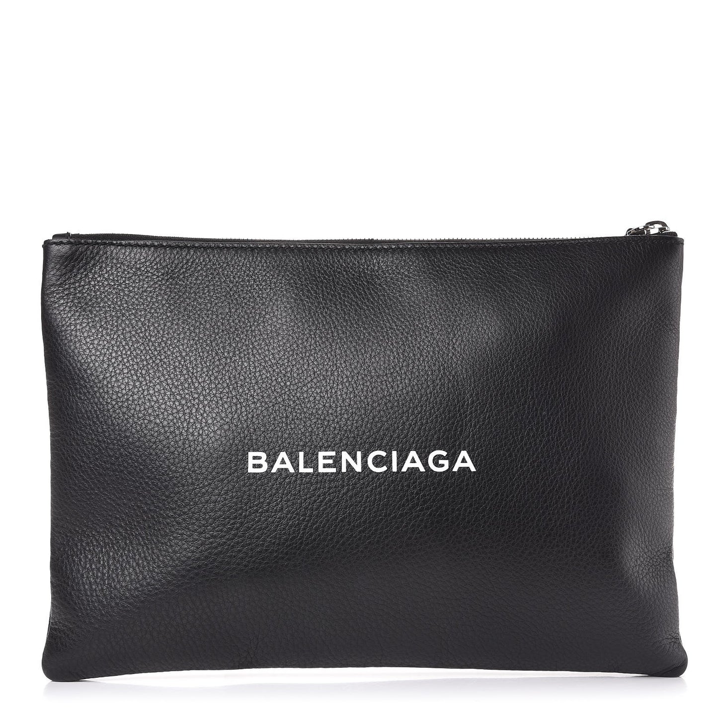Calfskin Logo Everyday Second Bag Black White